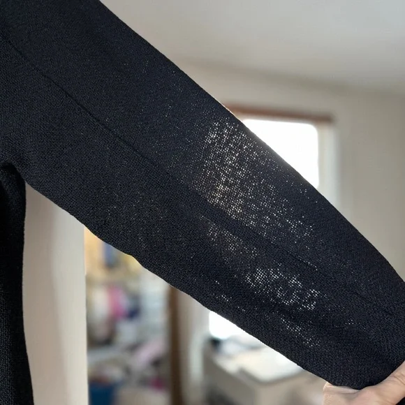 MASAI | COTTON BLEND BOHO BLACK POCKET DOUBLE BUTTON OPEN SLIT CARDIGAN SHACKET - Picture 7 of 10